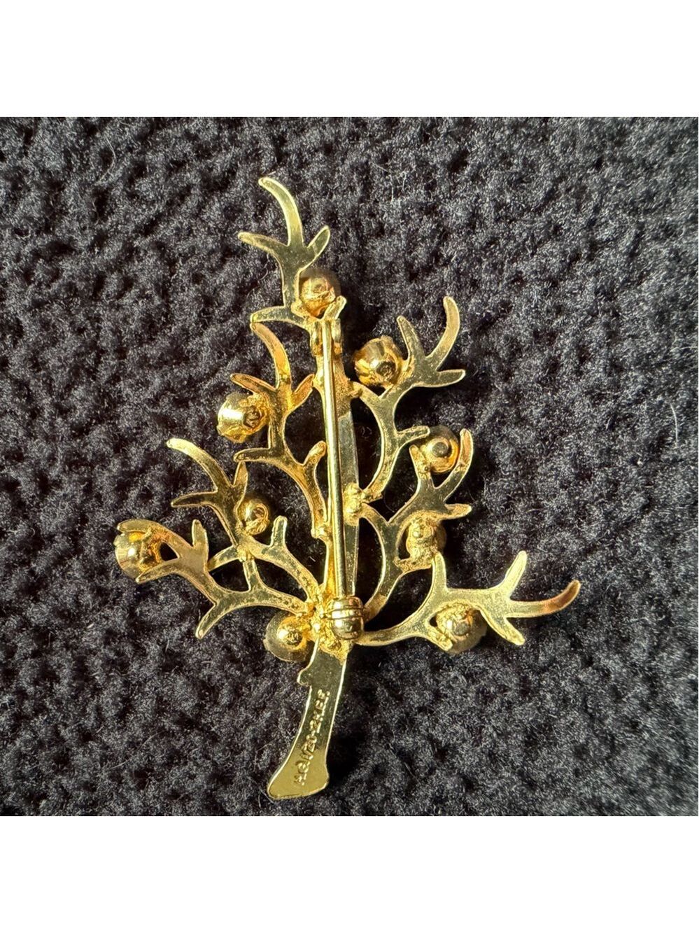 Vintage Rinestone 12K Gold Filled Tree of Life Brooch - Picture 5 of 5